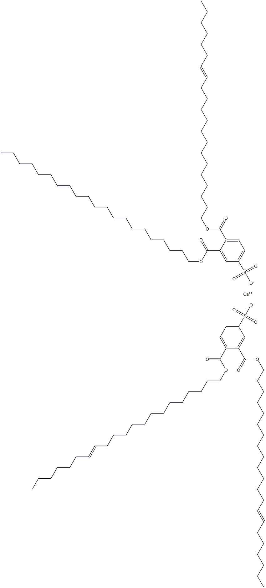 Bis[3,4-di(14-henicosenyloxycarbonyl)benzenesulfonic acid]calcium salt Struktur