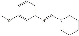 N-(Piperidinomethylene)-3-methoxyaniline Struktur