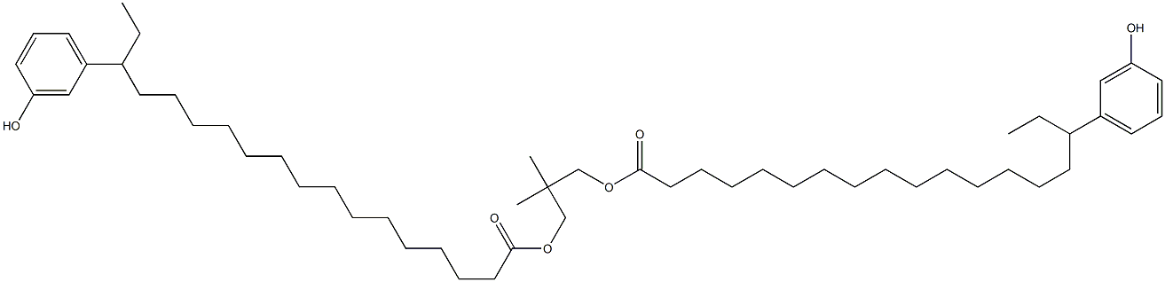 Bis[16-(3-hydroxyphenyl)stearic acid]2,2-dimethylpropane-1,3-diyl ester Struktur