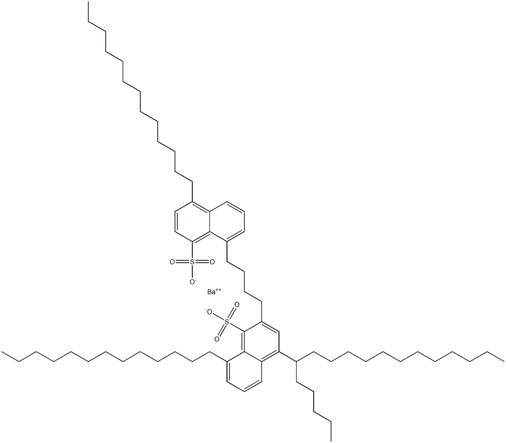 Bis(4,8-ditridecyl-1-naphthalenesulfonic acid)barium salt Struktur