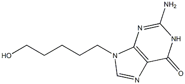 2-Amino-9-(5-hydroxypentyl)-1,9-dihydro-6H-purin-6-one Struktur