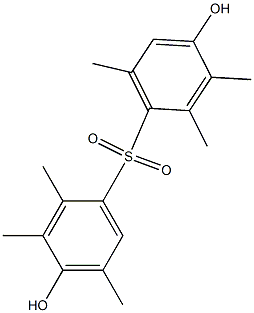 4,4'-Dihydroxy-2,2',3,3',5,6'-hexamethyl[sulfonylbisbenzene] Struktur