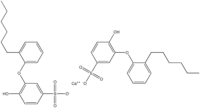 Bis(6-hydroxy-2'-hexyl[oxybisbenzene]-3-sulfonic acid)calcium salt Struktur