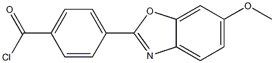 6-Methoxy-2-[4-(chlorocarbonyl)phenyl]benzoxazole Struktur