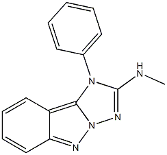 1-Phenyl-2-methylamino-1H-[1,2,4]triazolo[1,5-b]indazole Struktur