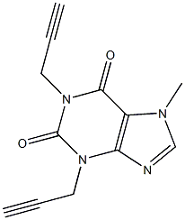 1,3-Di(2-propynyl)-7-methylxanthine Struktur