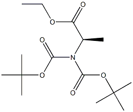 N,N-Bis(tert-butoxycarbonyl)-D-alanine ethyl ester Struktur