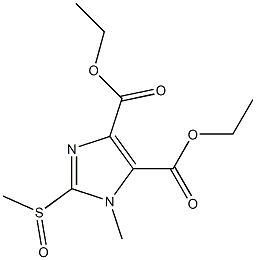 2-(Methylsulfinyl)-1-methyl-1H-imidazole-4,5-dicarboxylic acid diethyl ester Struktur