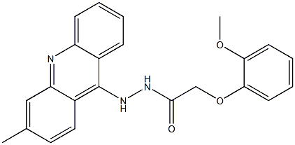 N'-(3-Methylacridin-9-yl)-2-(2-methoxyphenoxy)acetohydrazide Struktur