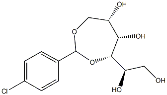 3-O,6-O-(4-Chlorobenzylidene)-L-glucitol Struktur