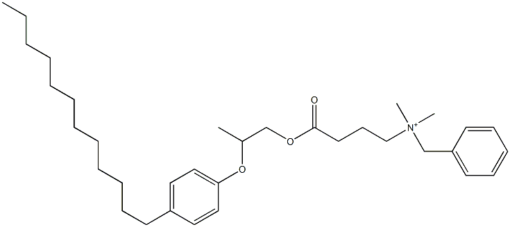 N,N-Dimethyl-N-benzyl-N-[3-[[2-(4-dodecylphenyloxy)propyl]oxycarbonyl]propyl]aminium Struktur