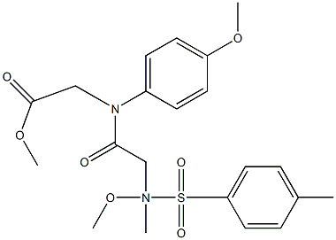 [[N-(4-Methylphenylsulfonyl)methoxymethylamino](4-methoxyphenyl)acetylamino]acetic acid methyl ester Struktur