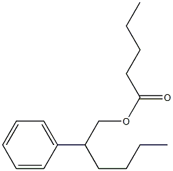 Pentanoic acid 2-phenylhexyl ester Struktur