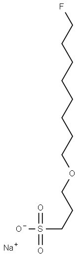 3-(8-Fluorooctyloxy)-1-propanesulfonic acid sodium salt Struktur