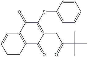 2-Phenylthio-3-[(3,3-dimethyl-2-oxobutyl)]-1,4-naphthoquinone Struktur