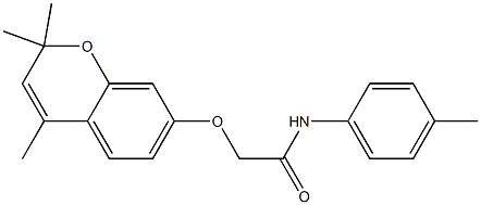 2-[[2,2-Dimethyl-4-methyl-2H-1-benzopyran-7-yl]oxy]-4'-methylacetanilide Struktur