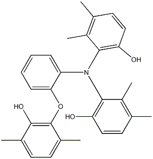 N,N-Bis(6-hydroxy-2,3-dimethylphenyl)-2-(6-hydroxy-2,5-dimethylphenoxy)benzenamine Struktur