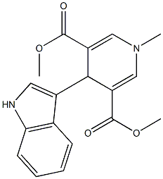 1,4-Dihydro-1-methyl-4-(1H-indol-3-yl)pyridine-3,5-dicarboxylic acid dimethyl ester Struktur