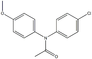 N-(p-Chlorophenyl)-N-(p-methoxyphenyl)acetamide Struktur