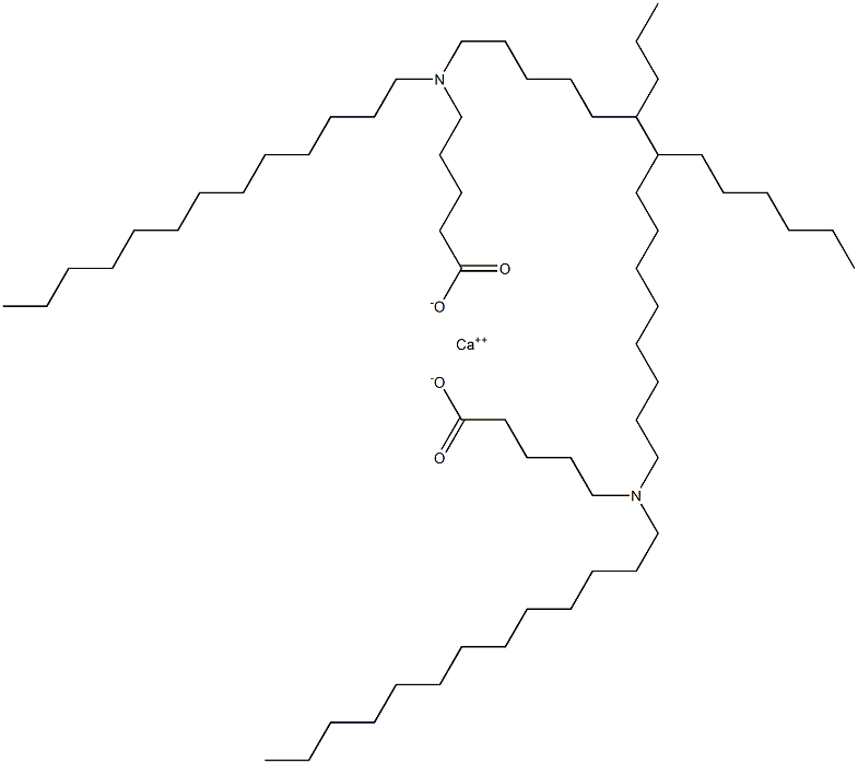 Bis[5-(ditridecylamino)valeric acid]calcium salt Struktur