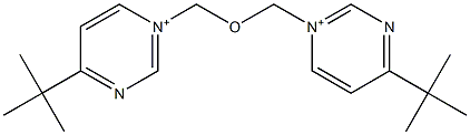 1,1'-(Oxybismethylene)bis(4-tert-butyl-1-pyrimidinium) Struktur