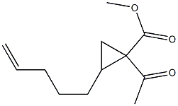 2-(4-Pentenyl)-1-acetylcyclopropane-1-carboxylic acid methyl ester Struktur