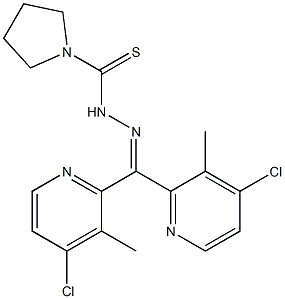 Methyl(4-chloro-2-pyridinyl) ketone (1-pyrrolidinyl)thiocarbonyl hydrazone Struktur