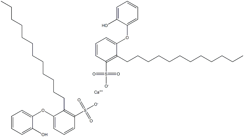 Bis(2'-hydroxy-2-dodecyl[oxybisbenzene]-3-sulfonic acid)calcium salt Struktur