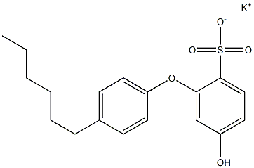 5-Hydroxy-4'-hexyl[oxybisbenzene]-2-sulfonic acid potassium salt Struktur