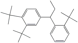 1-(3,4-Di-tert-butylphenyl)-1-(2-tert-butylphenyl)propane Struktur