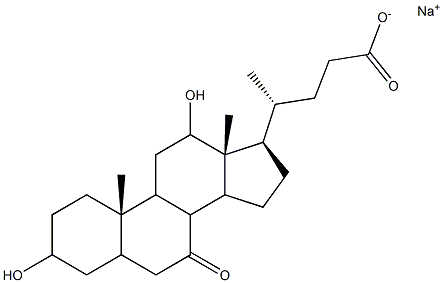 3,12-Dihydroxy-7-oxocholane-24-oic acid sodium salt Struktur