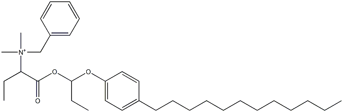 N,N-Dimethyl-N-benzyl-N-[1-[[1-(4-dodecylphenyloxy)propyl]oxycarbonyl]propyl]aminium Struktur