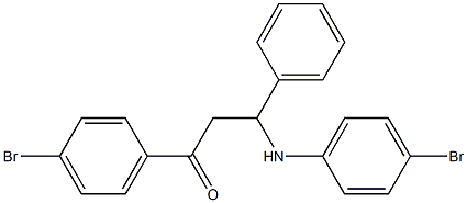 1-(4-Bromophenyl)-3-(phenyl)-3-[(4-bromophenyl)amino]propan-1-one Struktur