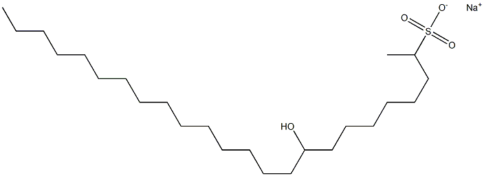 9-Hydroxytetracosane-2-sulfonic acid sodium salt Struktur