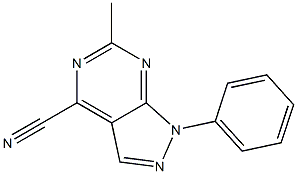 6-Methyl-1-phenyl-1H-pyrazolo[3,4-d]pyrimidine-4-carbonitrile Struktur