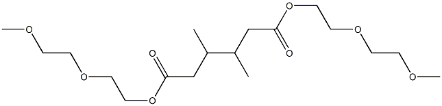 3,4-Dimethyladipic acid bis[2-(2-methoxyethoxy)ethyl] ester Struktur