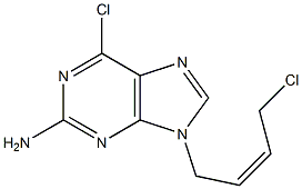 9-[(Z)-4-Chloro-2-butenyl]-6-chloro-9H-purin-2-amine Struktur