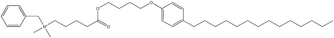 N,N-Dimethyl-N-benzyl-N-[4-[[4-(4-tetradecylphenyloxy)butyl]oxycarbonyl]butyl]aminium Struktur