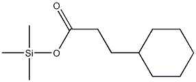 Cyclohexanepropionic acid trimethylsilyl ester Struktur