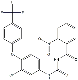 1-(2-Nitrobenzoyl)-3-[4-[4-(trifluoromethyl)phenoxy]-3-chlorophenyl]urea Struktur