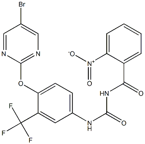 1-(2-Nitrobenzoyl)-3-[4-[(5-bromo-2-pyrimidinyl)oxy]-3-trifluoromethylphenyl]urea Struktur