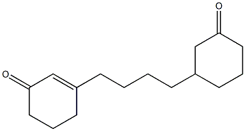 3-[4-(3-Oxocyclohexyl)butyl]-2-cyclohexen-1-one Struktur