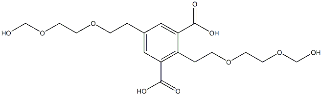 2,5-Bis(7-hydroxy-3,6-dioxaheptan-1-yl)isophthalic acid Struktur