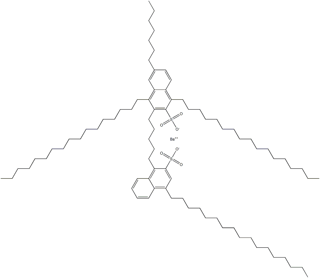 Bis(1,4-diheptadecyl-2-naphthalenesulfonic acid)barium salt Struktur