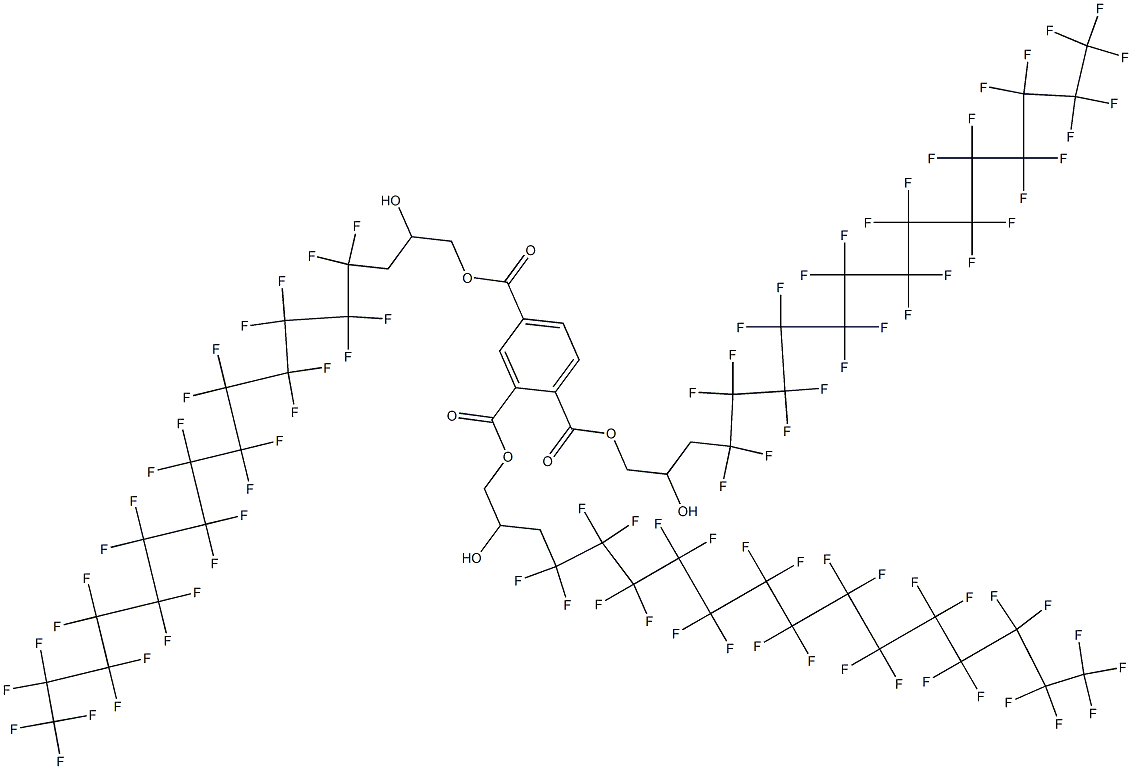 1,2,4-Benzenetricarboxylic acid tris[3-(nonacosafluorotetradecyl)-2-hydroxypropyl] ester Struktur