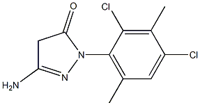 3-Amino-1-(2,4-dichloro-3,6-dimethylphenyl)-5(4H)-pyrazolone Struktur