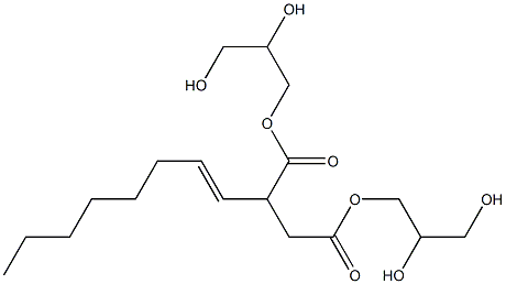 2-(1-Octenyl)succinic acid bis(2,3-dihydroxypropyl) ester Struktur