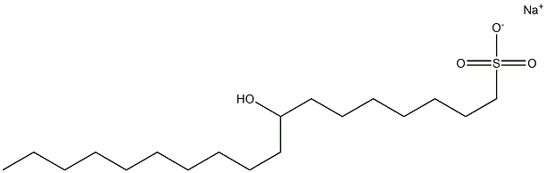 8-Hydroxyoctadecane-1-sulfonic acid sodium salt Struktur