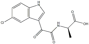 N-[[(5-Chloro-1H-indol-3-yl)carbonyl]carbonyl]-D-alanine Struktur