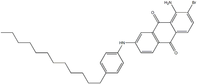 1-Amino-2-bromo-7-(4-dodecylanilino)anthraquinone Struktur